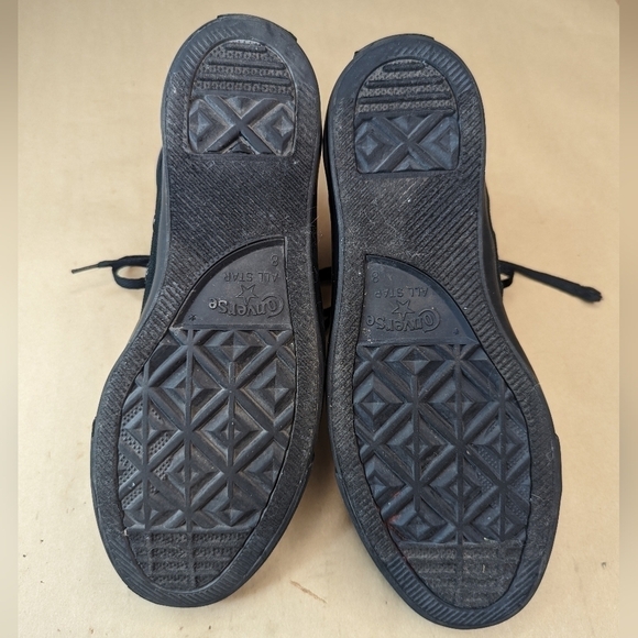 Converse All Star Chuck Taylor Triple Black High Top Sneakers Men's 8 Women's 10 - Picture 11 of 11